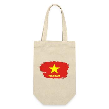 Vietnam Flag / Gift Hanoi Asia Southeast Asia - Gift Bag for Bottles - nature - Front