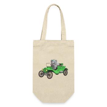 Vintage car cartoon funny - Gift Bag for Bottles - nature - Front