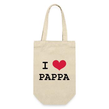 I Love Pappa - Sac à bouteille - nature - Devant