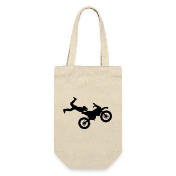 motocross - Geschenkbeutel für Flaschen - Natur - Vorne