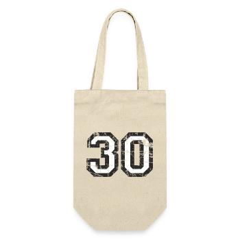 Number 30 Thirty 30th Birthday Design (EU) - Gift Bag for Bottles - nature - Front