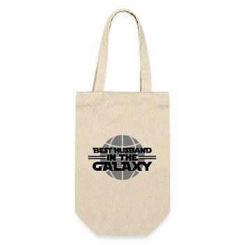 Best husband in the Galaxy - Geschenkbeutel für Flaschen - Natur - Vorne