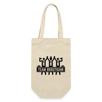 Team Bräutigam (JGA / Junggesellenabschied) - Geschenkbeutel für Flaschen - Natur - Vorne