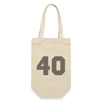 40 - Gift Bag for Bottles - nature - Front