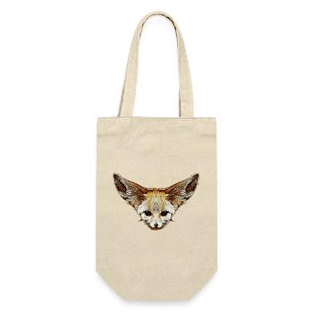 fuchskleidung mädchen, Wüstenfuchs gesicht - Geschenkbeutel für Flaschen - Natur - Vorne