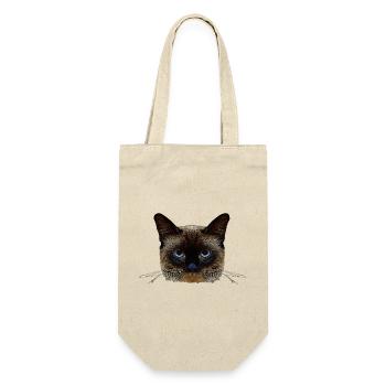 Siam katze, süße Tees, closing - Geschenkbeutel für Flaschen - Natur - Vorne