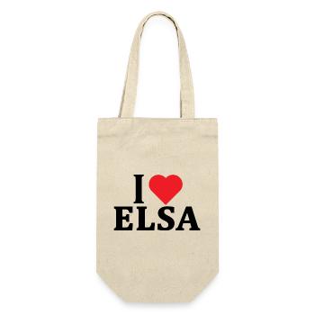 t-shirt I love Elsa idée cadeau t-shirt - Sac à bouteille - nature - Devant