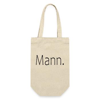 Mann - Geschenkbeutel für Flaschen - Natur - Vorne