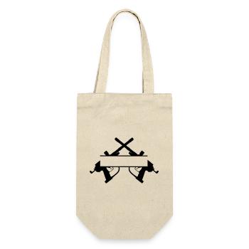 Two crossed paintball guns logo transparent - Gift Bag for Bottles - nature - Front
