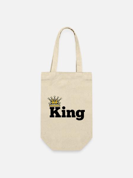 Goldene Krone des Königs - Geschenkbeutel für Flaschen - Natur