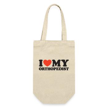J’adore ma chemise coeur orthopédiste - Sac à bouteille - nature - Devant