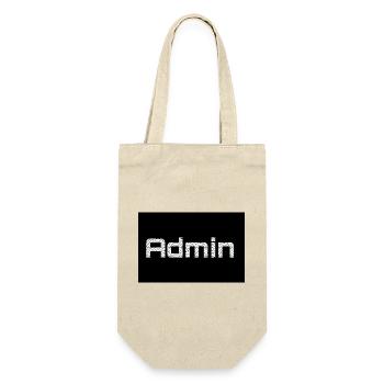 ADMIN Whitewords/Blackbackround - Geschenkbeutel für Flaschen - Natur - Vorne