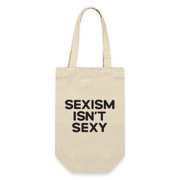Sexismus ist nicht sexy - Geschenkbeutel für Flaschen - Natur - Vorne