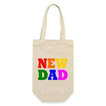 New dad - Geschenkbeutel für Flaschen - Natur - Vorne