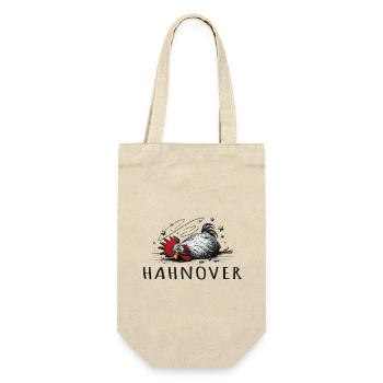 hahnover hangover illustration hendl hahn - Geschenkbeutel für Flaschen - Natur - Vorne