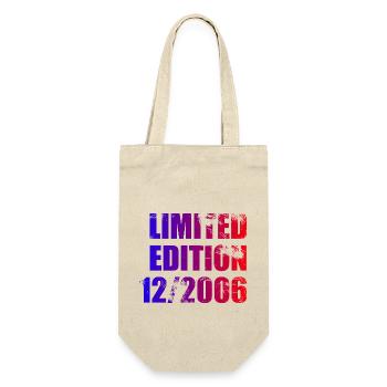 17. Geburtstag Limited Edition 12/2006 - Geschenkbeutel für Flaschen - Natur - Vorne