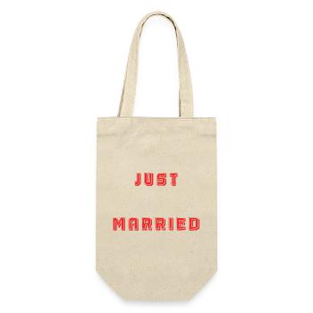 COUPLE. JUST MARRIED. EVJF. SAINT VALENTIN. MARIES - Sac à bouteille - nature - Devant