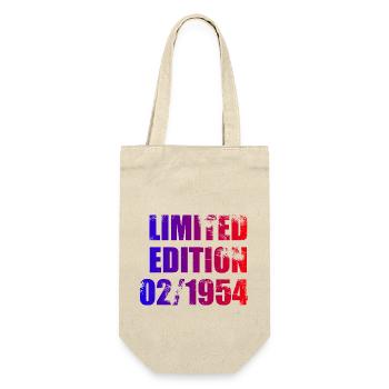 70th Birthday Limited Edition 02/1954 - Gift Bag for Bottles - nature - Front
