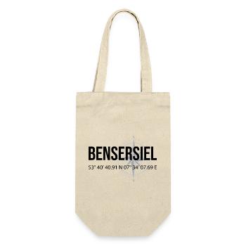 Koordinaten Bensersiel - Geschenkbeutel für Flaschen - Natur - Vorne