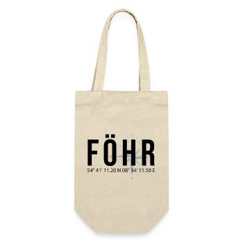 Koordinaten Föhr - Geschenkbeutel für Flaschen - Natur - Vorne