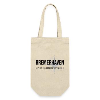 Koordinaten Bremerhaven - Geschenkbeutel für Flaschen - Natur - Vorne