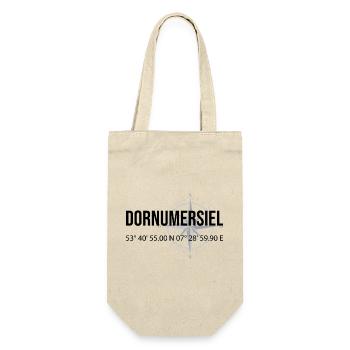 Koordinaten Dornumersiel - Geschenkbeutel für Flaschen - Natur - Vorne