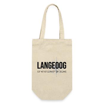 Koordinaten Langeoog - Geschenkbeutel für Flaschen - Natur - Vorne