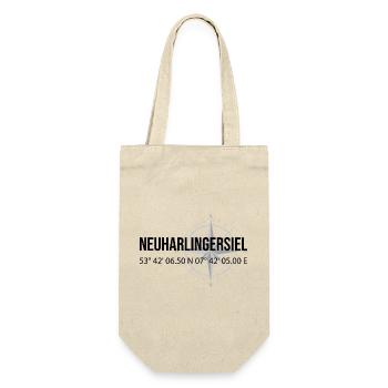 Koordinaten Neuharlingersiel - Geschenkbeutel für Flaschen - Natur - Vorne