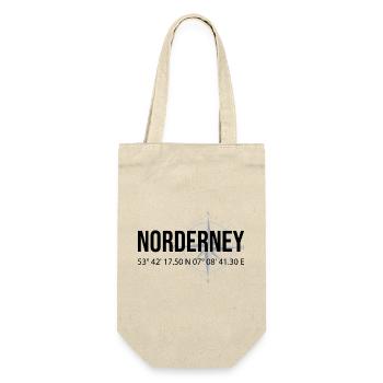 Koordinaten Norderney - Geschenkbeutel für Flaschen - Natur - Vorne