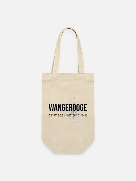 Koordinaten Wangerooge - Geschenkbeutel für Flaschen - Natur