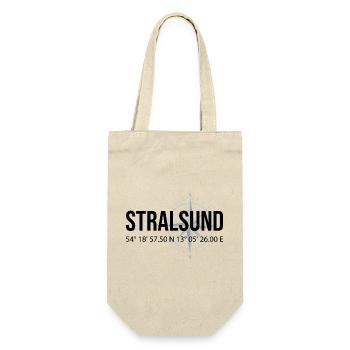 Koordinaten Stralsund - Geschenkbeutel für Flaschen - Natur - Vorne