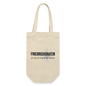 Koordinaten Friedrichshafen - Geschenkbeutel für Flaschen - Natur - Vorne