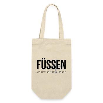 Koordinaten Füssen - Geschenkbeutel für Flaschen - Natur - Vorne