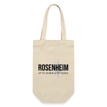 Koordinaten Rosenheim - Geschenkbeutel für Flaschen - Natur - Vorne