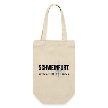 Koordinaten Schweinfurt - Geschenkbeutel für Flaschen - Natur - Vorne