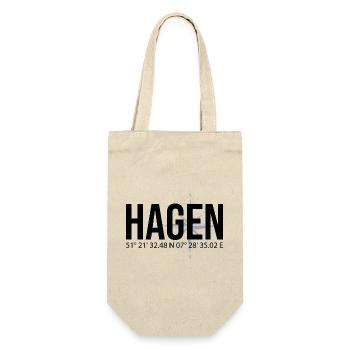 Koordinaten Hagen - Geschenkbeutel für Flaschen - Natur - Vorne