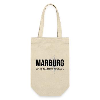 Koordinaten Marburg - Geschenkbeutel für Flaschen - Natur - Vorne