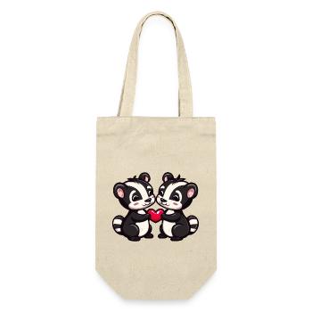 Skunk Couple Amour Couple Amoureux - Sac à bouteille - nature - Devant