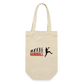 Evolution Handball - Geschenkbeutel für Flaschen - Natur - Vorne