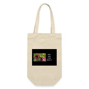 Gottes Streetwear ist wunderschön!! - Geschenkbeutel für Flaschen - Natur - Vorne