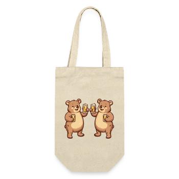 Bear Comic Beer Funny Booze - Gift Bag for Bottles - nature - Front