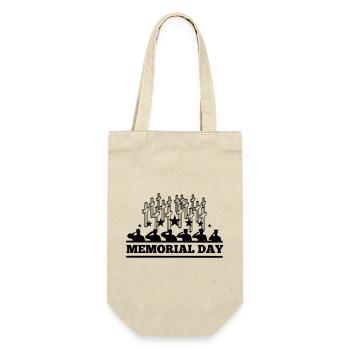 Respect cemetery text 'Memorial Day' - Gift Bag for Bottles - nature - Front