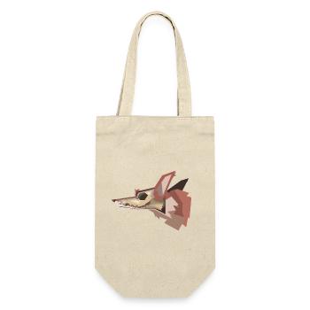 Fuchsschädel - Geschenkbeutel für Flaschen - Natur - Vorne