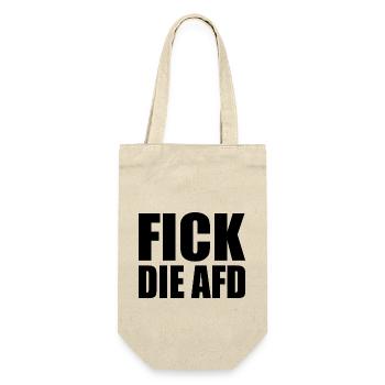 Fick die afd - Geschenkbeutel für Flaschen - Natur - Vorne
