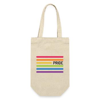 LGBT Pride Monat - Pride! - Geschenkbeutel für Flaschen - Natur - Vorne