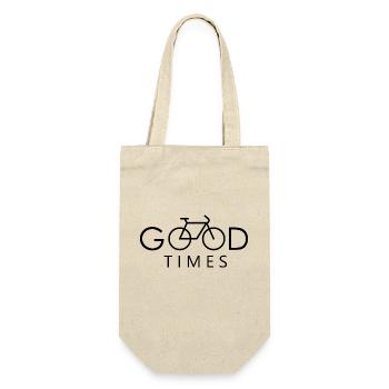Good times with Bicycle Bike ride Fahrrad - Gift Bag for Bottles - nature - Front