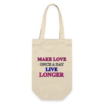 Inspirational motivational text in colorful design - Gift Bag for Bottles - nature - Front