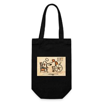 Infirmière gériatrique, Aide-soignant, Aide-soignant, Fauteuil roulant - Sac à bouteille - noir - Devant