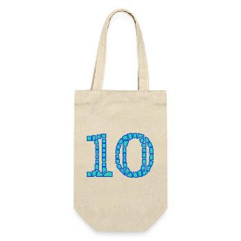 10. 10 YEARS. 10th ANNIVERSARY. 10 YEAR ANNIVERSARY. - Gift Bag for Bottles - nature - Front