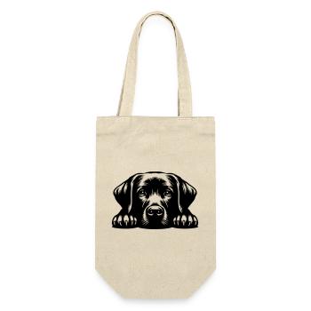 Labrador Head with Paws - Gift Bag for Bottles - nature - Front